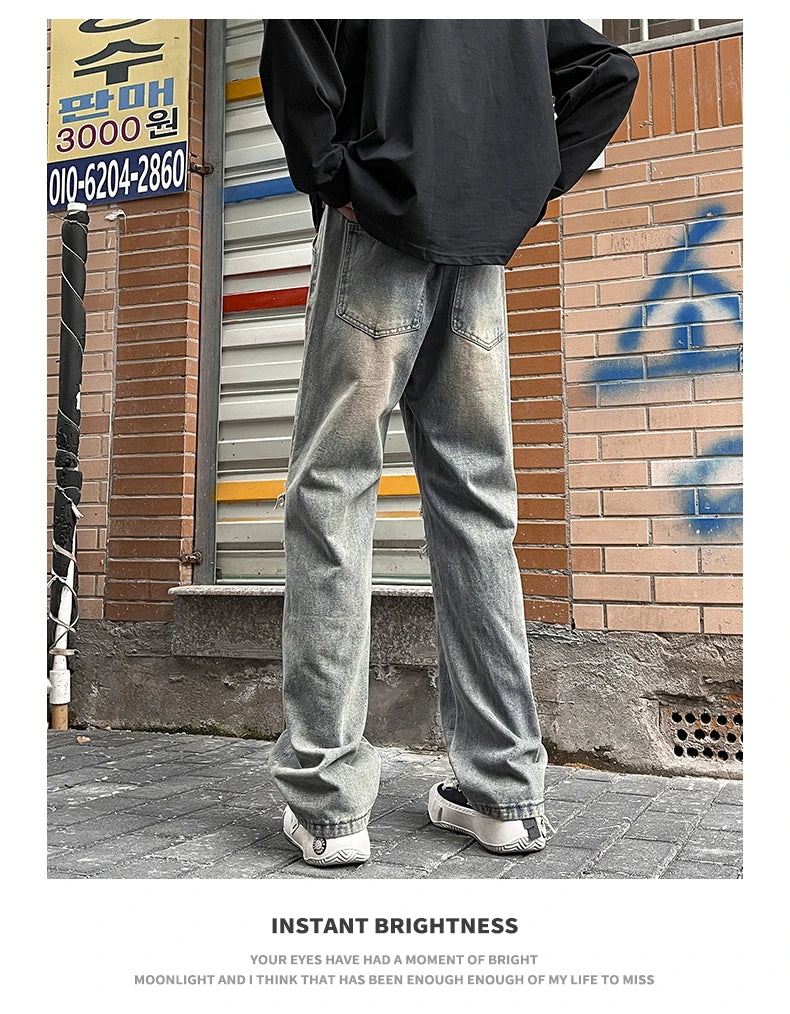 Men Clothing 2025 Y2K Fashion Stretch Slim Ripped Jeans Pants Vintage Skinny Biker Denim Trousers Ankle Zipper Ropa Hombre Jeans