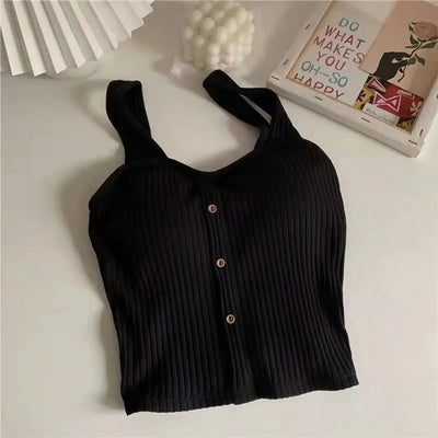 Women's Y2K Cropped Tops with Bra Pads Summer Corset