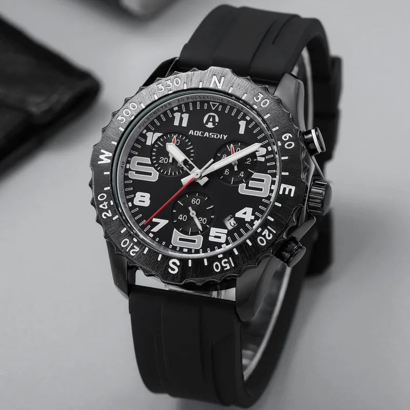 Men’s Watches Top Brand Big Sport Watch Luxury Men Quartz Wrist Watches Chronograph Male Clock Endurance Watch Wristwatches