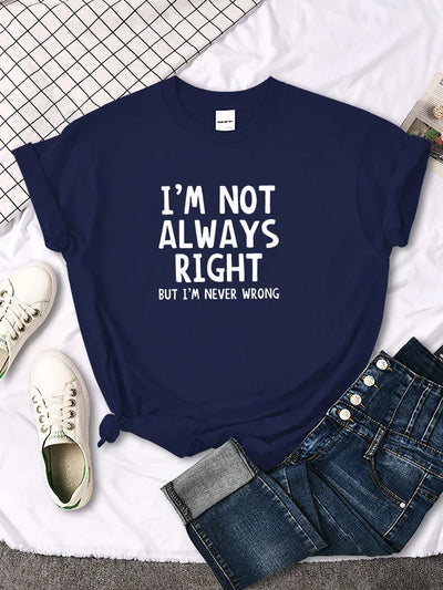 Women's T-Shirt Cool Interesting Letters Printed Tees Female Summer Oversized Tshirt Woman Round Neck Casual Tshirt Tops