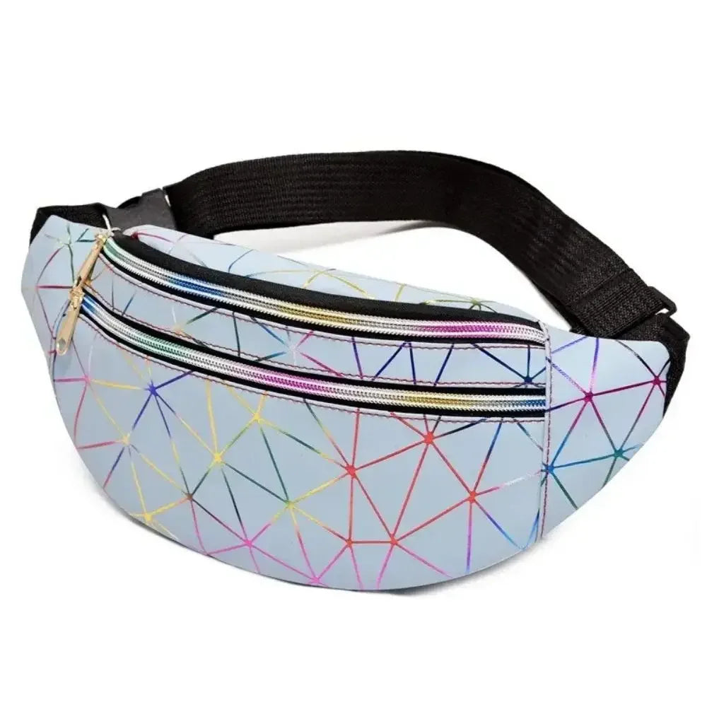 New Fashion Women Waist Packs Fanny Pack Pouch Hip Purse Satchel Laser Belt Bags Geometric Patterns Wallet