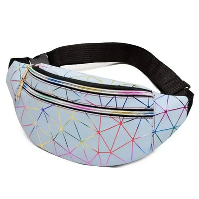 New Fashion Women Waist Packs Fanny Pack Pouch Hip Purse Satchel Laser Belt Bags Geometric Patterns Wallet
