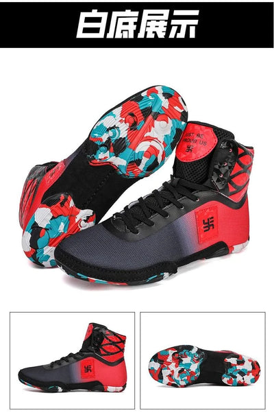 2025 New Wrestling Shoes for Men Non Slip Breathable Boxing Sneakers Wrestling Training Shoes Wear-Resisting Combat Sneakers