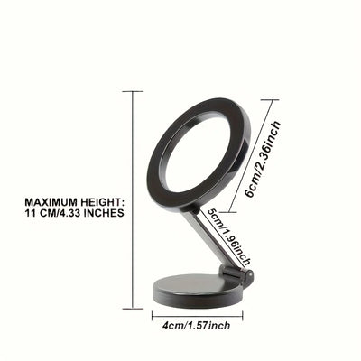 Fits MagSafe Car Mount, [All-Metal] Magnetic Phone Holder for Car with Strong Magnets, 360° Adjustable iPhone Car Mount