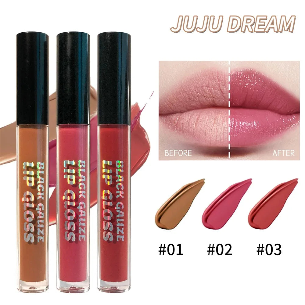 Matte Liquid Lipstick Set – 3 Colors, Waterproof, Long-Lasting, Non-Sticky, Vitamin E, Multi-Skin, Lip Makeup for All