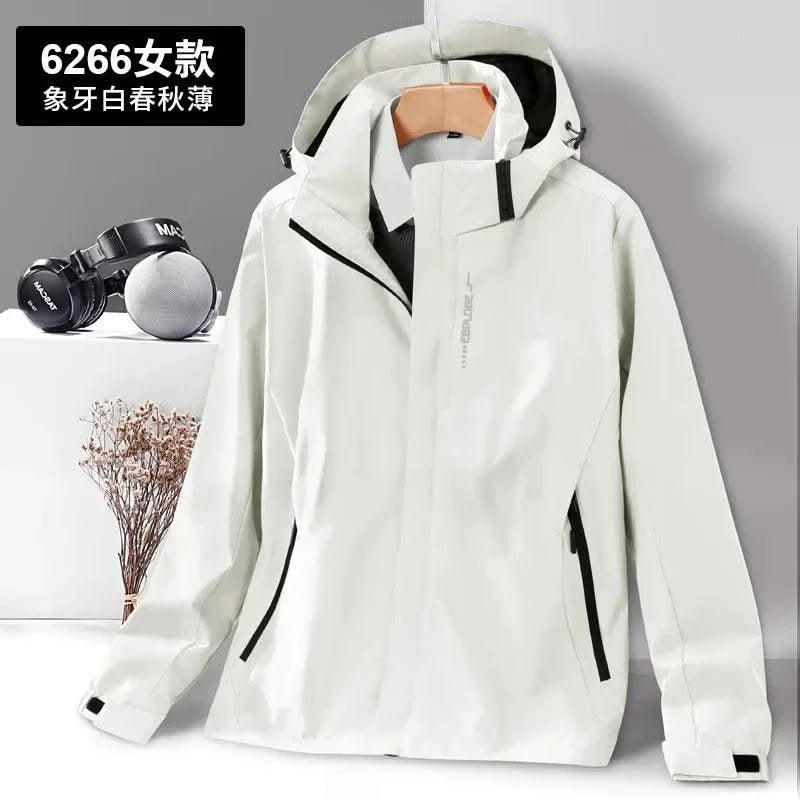 Waterproof Windbreaker Jackets For Women Men Camping Climbing Outdoor Hiking Coats Spring Autumn Unisex Outerwear