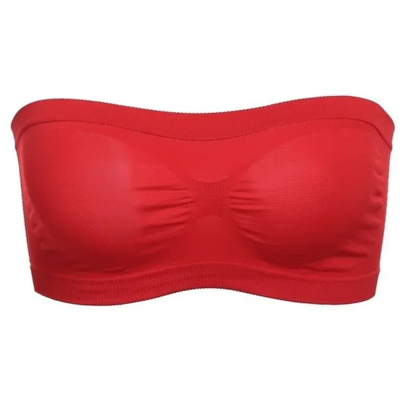 Women Breathable Mesh Tube Bra Seamless High Elastic Wrapped Sexy Invisible Strapless Chest Wraps Tube Tops Pregnant Mothers Bra