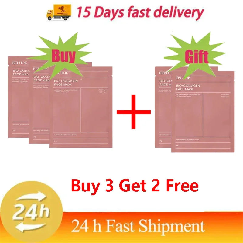 Bio Collagen Face Mask Anti Wrinkle Fade Face Fine Line Lift Firm Skin Anti-Aging Brighten Whitening Skin Care Korean Cosmetics
