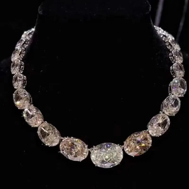 BELLUX High Quality Fine Jewellery 925 Sterling Silver Plated K Gold Necklace for Women