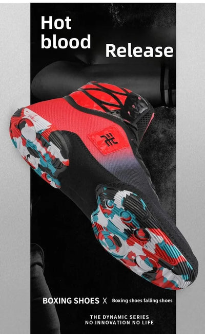 2025 New Wrestling Shoes for Men Non Slip Breathable Boxing Sneakers Wrestling Training Shoes Wear-Resisting Combat Sneakers
