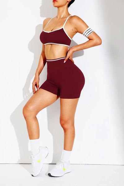 Women Sports Bra Shorts Set Sportswear Woman Gym Yoga Clothes Seamless Workout Shorts Leggings Women's Tracksuit w/Tummy Control