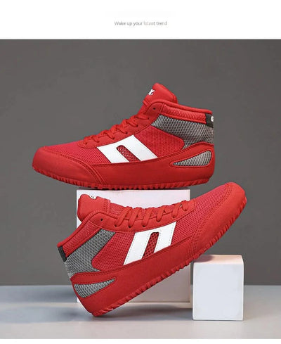 New Wrestling Shoe Fighting Boxing Wrestling Rubber Outsole Breathable Wear-resistant Shoes for Child Women Men Size 29-44