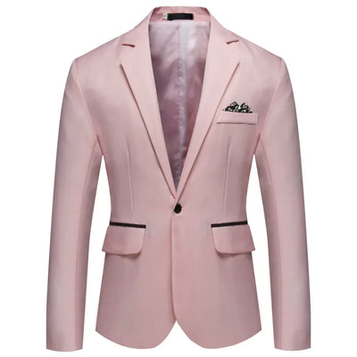 2025 Men's Formal Office Blazer Jacket Suits Solid Fashion Wedding Dress Suit Jacket Coat Male Oversized Casual Blazer Hombre - Elanique