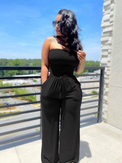 Summer Sexy Tube Top Wide-leg Jumpsuit Women Fashion Casual Loose Jumpsuit Women