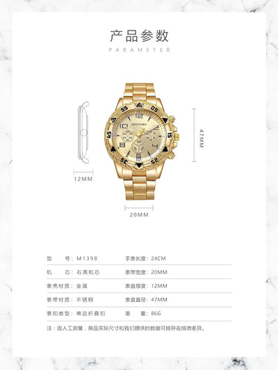 Mens Watches Luxury Brand Watches For Mens Fashion High Quality Luxury Simple WristWatch Business Full Steel Sports Male Clock