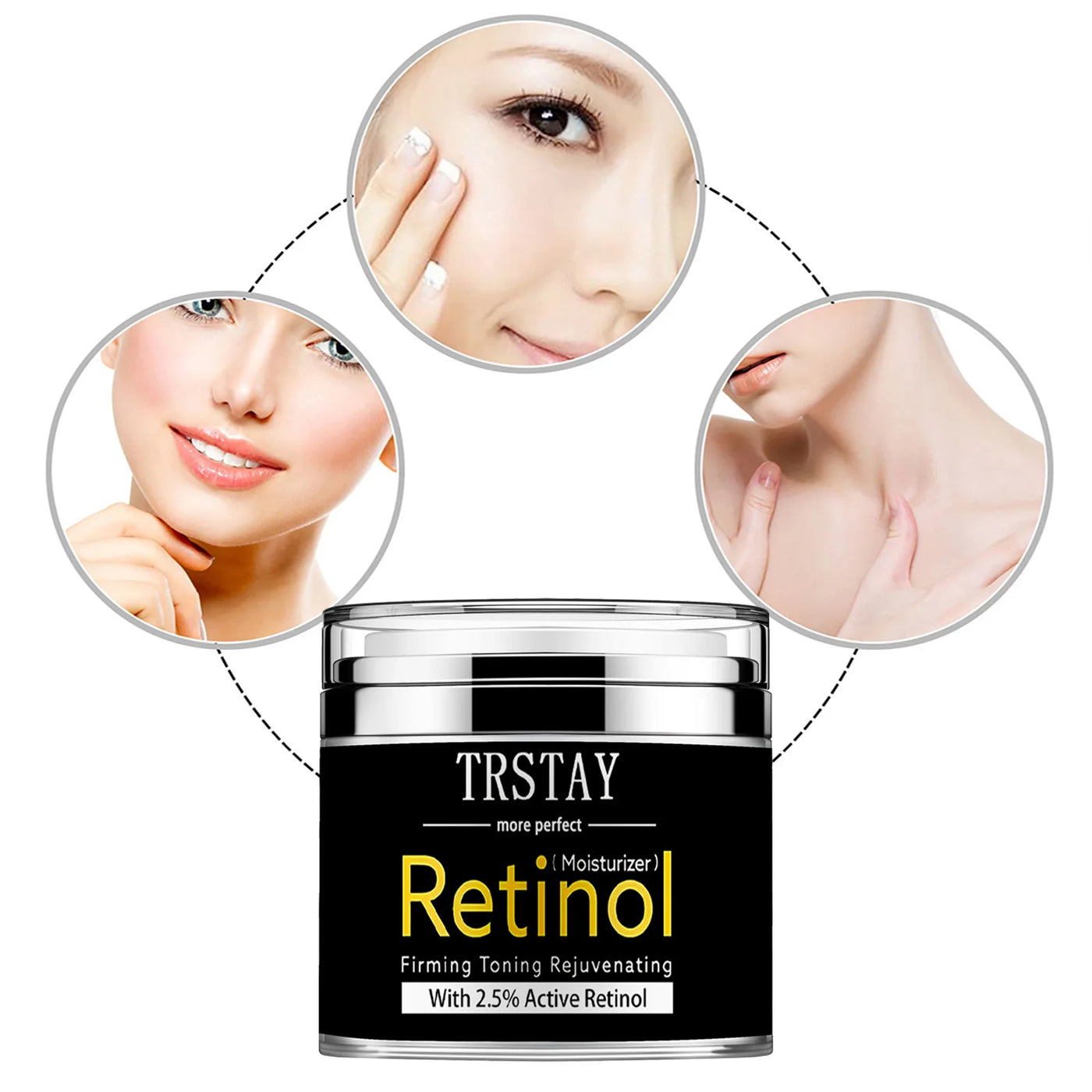Retinol firming and refreshing face cream, mild and non irritating, smoothes wrinkles, reduces fine lines and makes skin soft