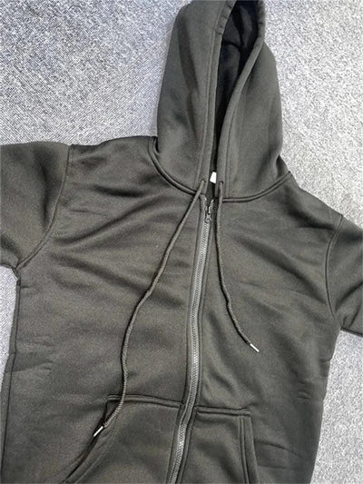 Zipper Hoodies Women/Men Trendy Long Sleeve Hooded Fleece Sweatshirt Casual Campus Streetwear Sportswear Hot Sales High Quality