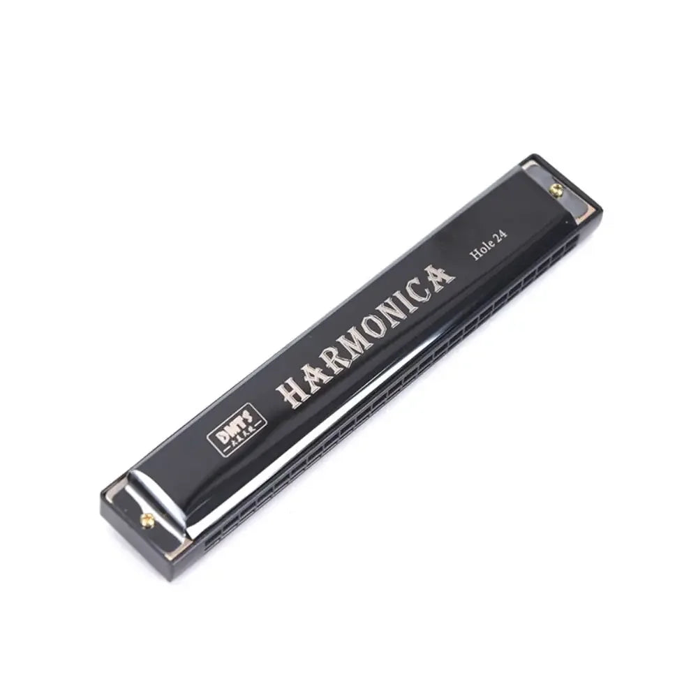 Double Row 24 Hole Harmonica Professional Play Blues Harmonica Tremolo Harmonica Beginner Jazz Folk Harmonicas Blues Rock