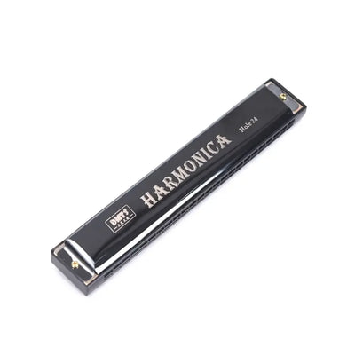 Double Row 24 Hole Harmonica Professional Play Blues Harmonica Tremolo Harmonica Beginner Jazz Folk Harmonicas Blues Rock