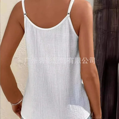 Women Cami Tops Slim Scoop Neck Backless