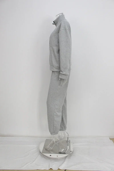 Autumn Winter Women Tracksuits Two Piece Outfits Fleece Lined Zipper Sweatshirt High Waist Pants Sets Female Sport Suits 2024