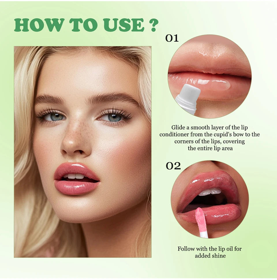 Lip Oil Lipstick Set Long Lasting Hydration Lightweight Texture Natural Lipgloss Lip Deeply Moisturizing Lip Makeup Cosmetics