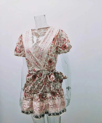 Elegant Women's Dresses Summer Bohemian Dress Vestidos Curtos Mujer Kadın Elbisesi Yazlık Kısa Elbiseler Midi Elbiseler Robe Ete