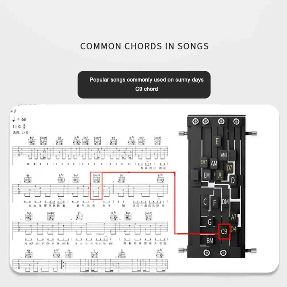Guitar Auxiliary Artifact Folk Guitar Playing And Singing Chord Practice Automatic Transmission One Key Chord Player