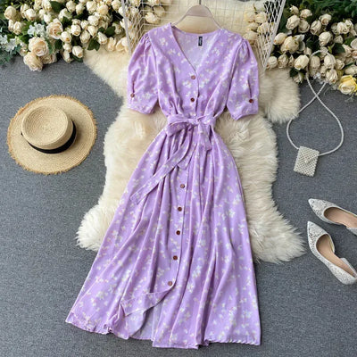 Korean Red elegant sexy Dress women Summer Autumn V-neck polka dot midi dress waist split dress vestidos de fiesta clothes