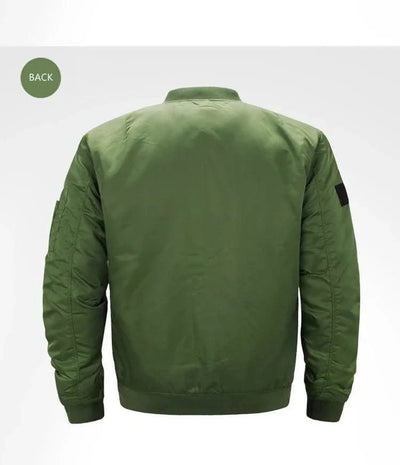 bomber jacket Bomber Jackets Men Casual Solid Zipper Pilot Jacket Green New Slim Fit Male Coats Mens Military New pilot Air men