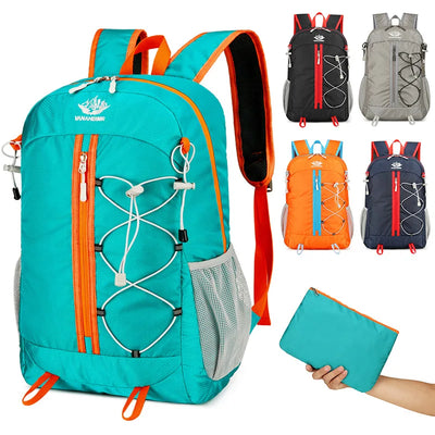 Outdoor Backpack Oxford Buden Mountain Riding Backpack Ultra Light Multifunctional Casual Foldable Backpack Large Capacity