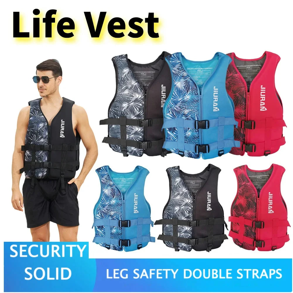 Neoprene Life Jacket Adult Children Life Vest Water Safe Fishing Vest Kayaking Boating Swimming Surfing Drifting Safe Life Vest