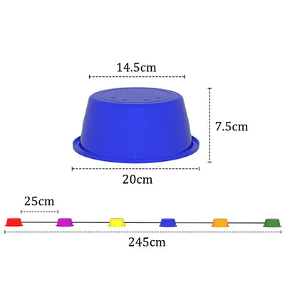 Montessori Rainbow Balance Stone Sensory Integration Training Toys Parish Sports Teaching Aids Party Activities Children Games