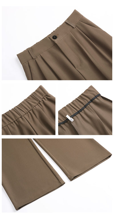 Women Wide Leg Pants Spring Summer Casual Straight OL Style Loose Suits Pant Female Solid Size S-4XL Long Trousers