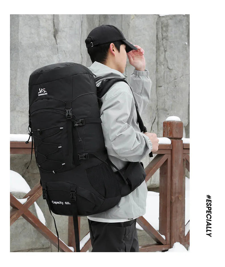Hiking Backpack Camping Bag Mountain Climbing with Waterproof Rain Cover Daypack for Men Women Outdoor Travel Rucksack Fishing