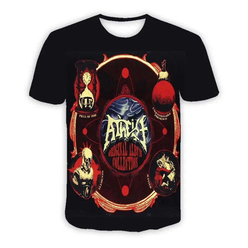 Atheist  Band  3D Printed  Casual Fashion T-shirts Hip Hop Tee Shirts Harajuku Styles Tops Fashion Clothing  for Women/men