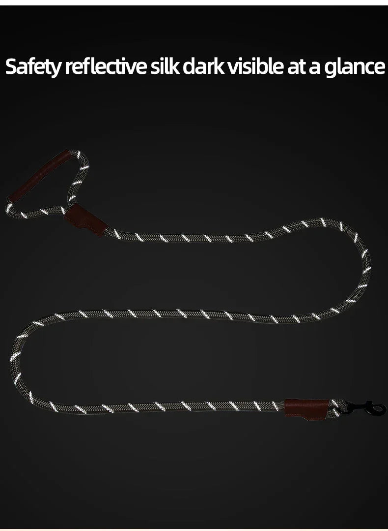 Dog Leash Reflective Lead Dog Pet Leashes Long Lanyard Walking Reflective Traction Rope for Puppy Small Medium Large Dogs