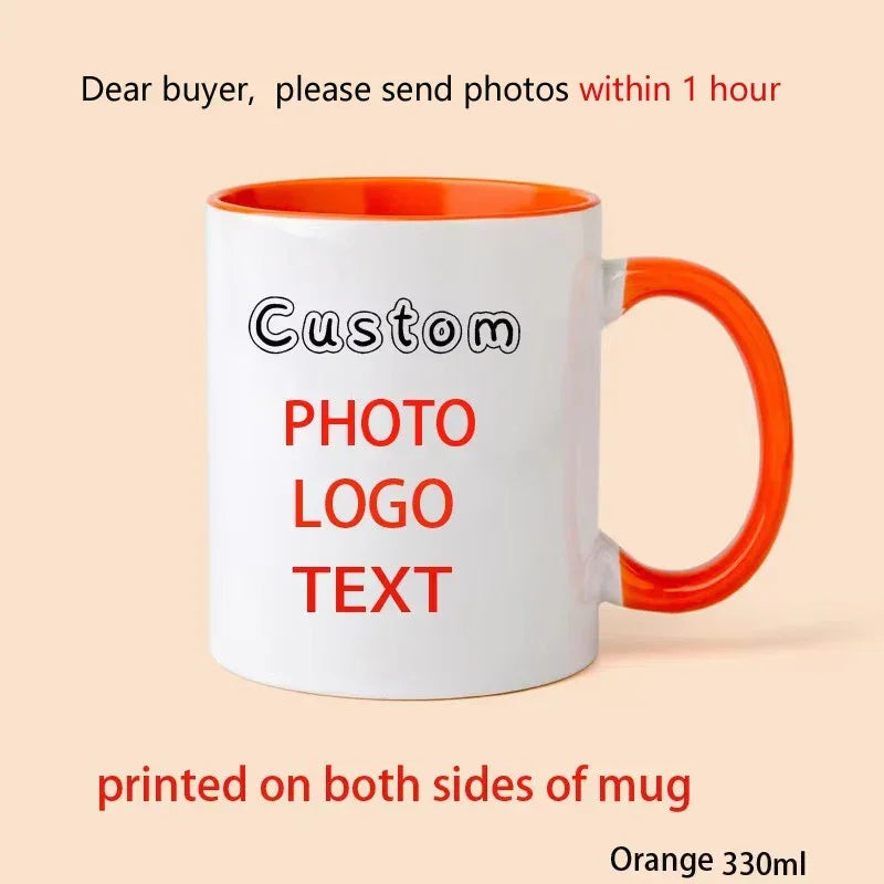 Personalised Coffee Mugs, Tea Cups, Mothers day, Wedding Gift 9 COLOURS
