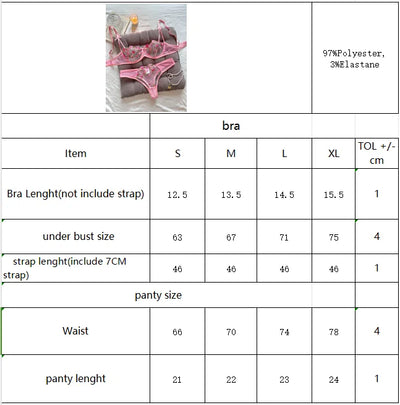 Night Beautiful Sexy Women 2 Piece floral Embroidery Underwear Sexy Erotic lingerie underwear Set