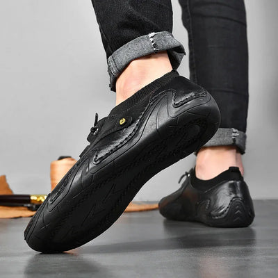 Men Shoes Casual Leather Handmade Men Sneakers Breathable Driving Shoes Designer Men's Loafers Fashion Moccasins Zapatos Hombre