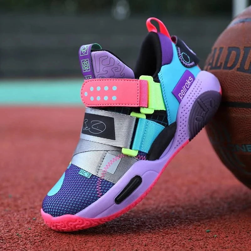 Children's Basketball Shoes For Boys Girls Non-slip Kids Sport Shoes Lightweight Outdoor Sneakers Trainers Footwear Comfortable