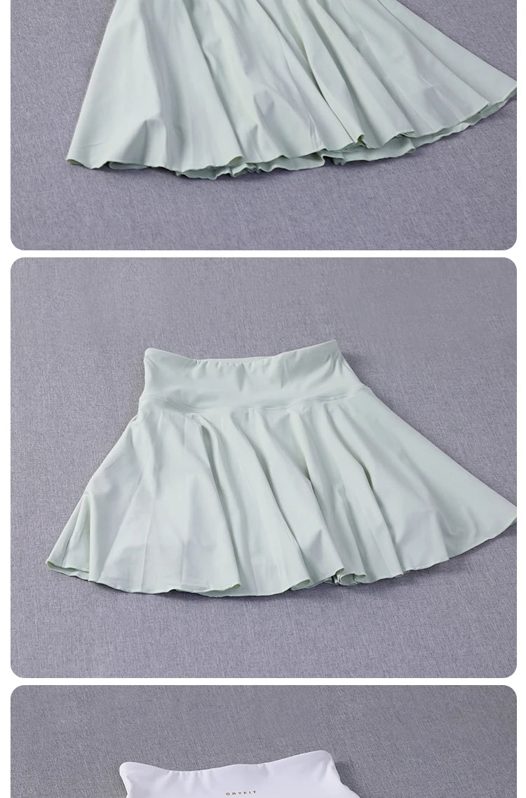 Yoga Wear Athletic Skorts Running Workout Sports Skirts High Waisted Pleated Tennis Skirt for Women