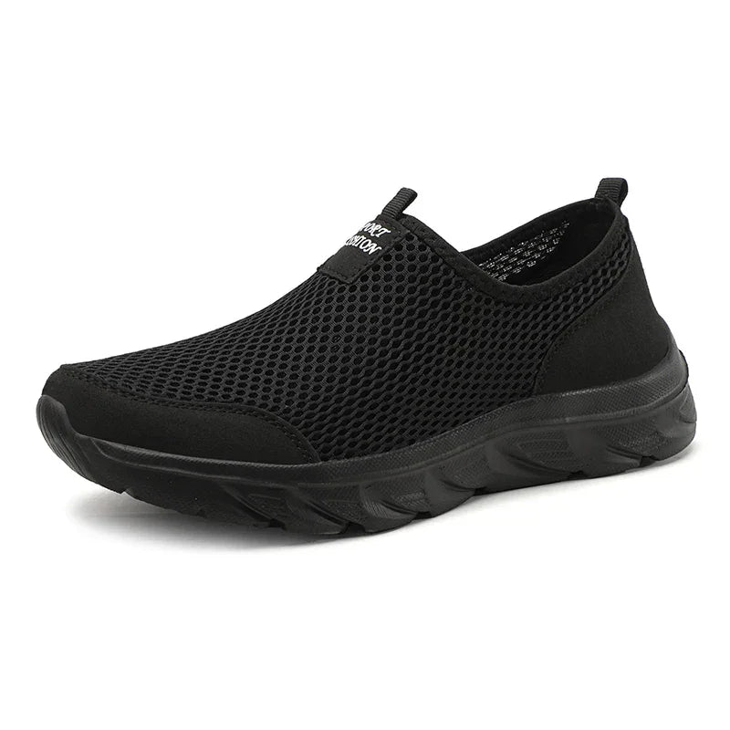 Men Shoes Breathable Mesh Summer Lightweight Hiking Walking Casual Shoes Slip-On Driving Men's Loafers