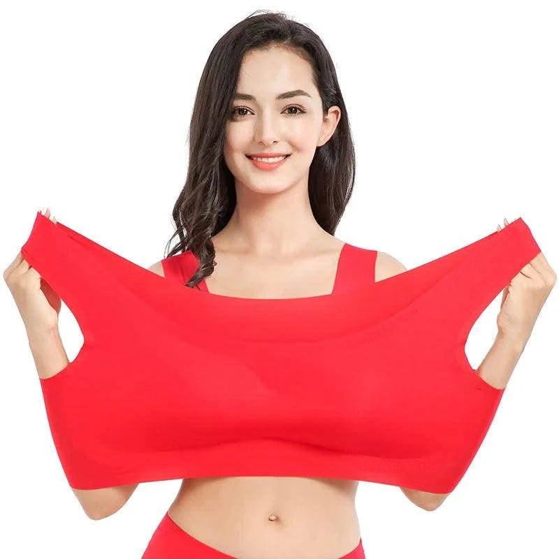 Plus Size Women Bras Bralette Comfortable Invisible Bras Push Up Breathable Brassiere Non Wired