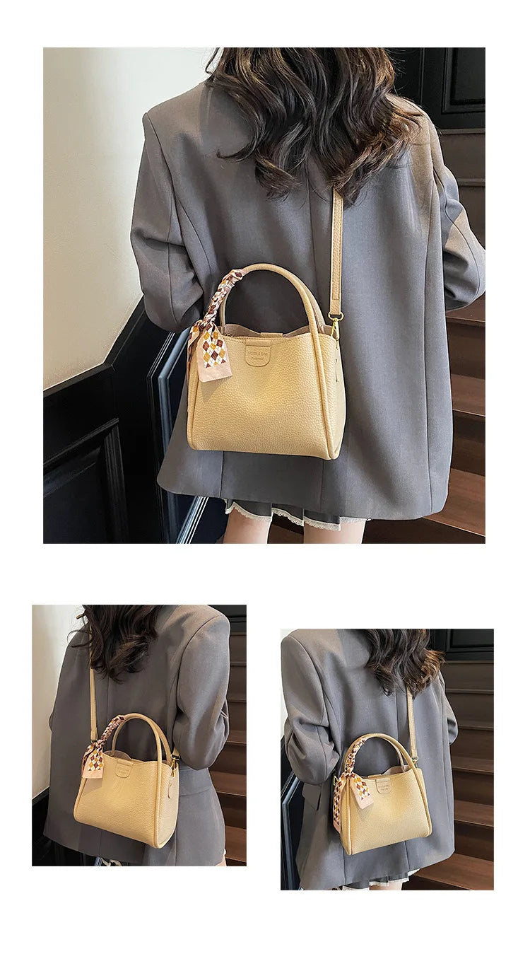 2025 New Women's Handbag Trendy Bucket Bag Luxury Stylish Shoulder Bag Crossbody Purse Versatile Casual Tote Designer Ladies