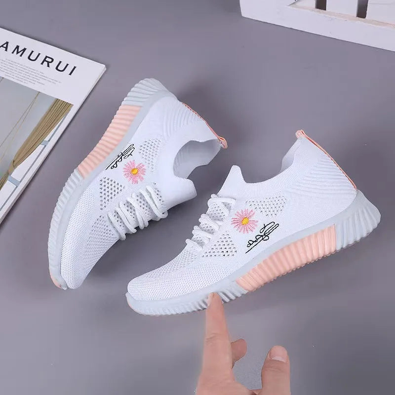 Women's Breathable Mesh Running Shoes - Lightweight Shock-Absorbing Gym Sneakers, Trendy Fashion Sports & Leisure Goddess Shoes