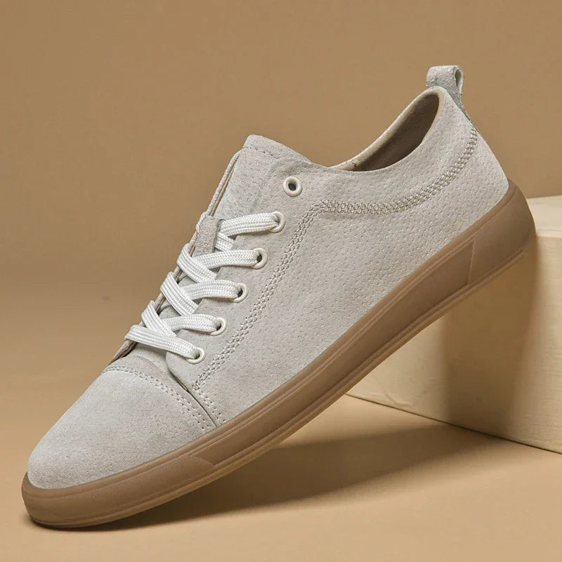 Summer New Fashion Casual Leather Shoes Lace-up Comfortable Men's Oxford Shoes Outdoor Soft Dress Shoes Non-slip Sports Shoes