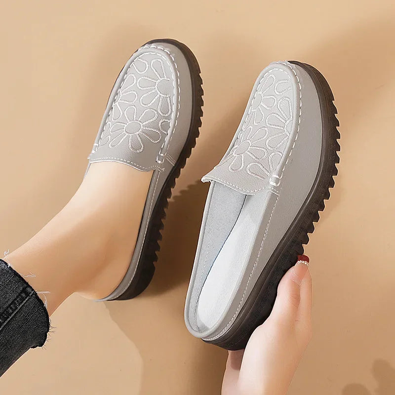 Women Slippers 2025 Spring New Casual Half-slip Shoes Ladies Slip on Closed Toe Sandals Zapatos De Mujer Women's Slingback Shoes