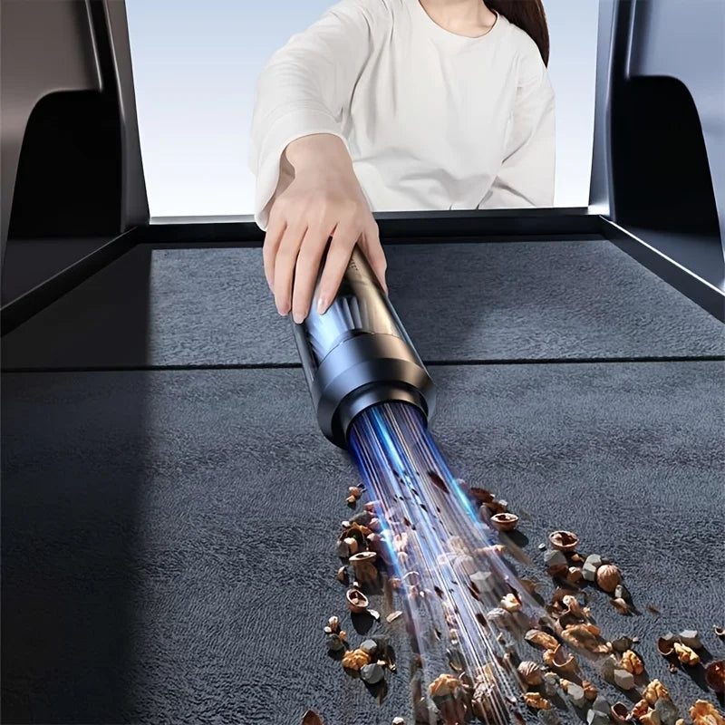 Portable Handheld Car Vacuum Cleaner - Wireless, USB Rechargeable, Powerful Suction, Suitable for Home and Car Use