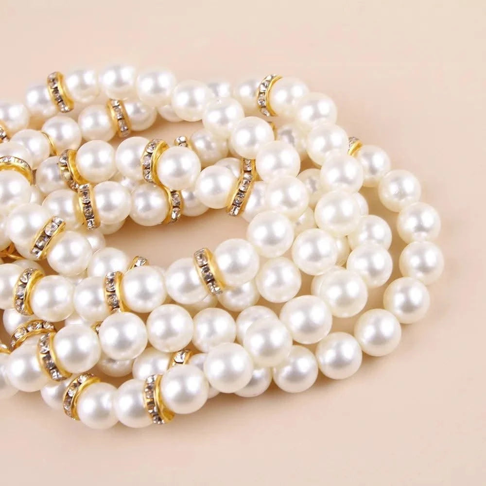 Pet Dog Accessories Bow Pet Necklace Decoration, Pearl Pet Collar Cat Dress Up Necklace